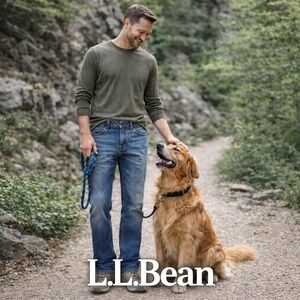 NWT L.L.Bean,BeanFlex Classic Fit Stretch Denim Jeans CoolMax Tencel Size 32x36